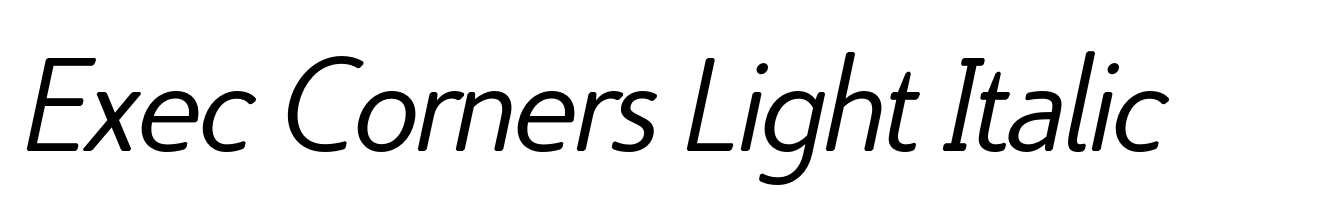 Exec Corners Light Italic
